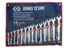 סט מפתחות רינג פתוח 14 חלקים מ"מ/אינצ'י K.T