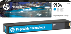 מחסנית דיו מקורית צבע כחול 913A F6T77AE