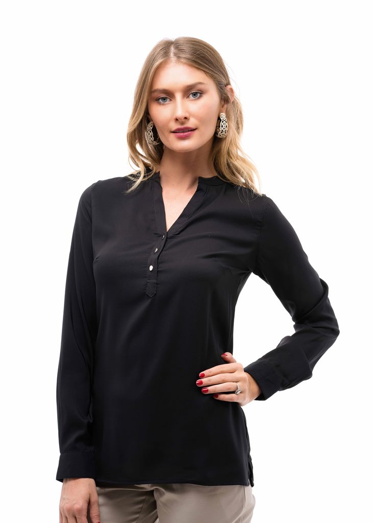 חולצת נשים עם צווארון סיני