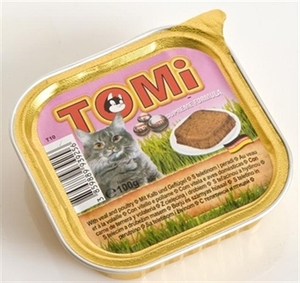 טומי מעדן פטה לחתול בטעם עגל ועוף 100 גרם