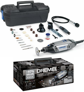 דרמל 55 אביזרים + ציר גמיש במזוודה Dremel