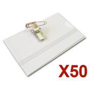 תגי עובד מפלסטיק עם קליפס