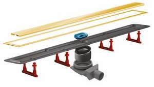 תעלת ניקוז פרימיום 750 מ"מ GOLD עם גימור זהב 24K Pestan