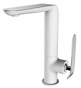 ברז מטבח דגם "טנגו" לבן בשילוב ניקל Myubi