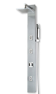 פאנל זכוכית למקלחת כסוף דגם "גלקסי"