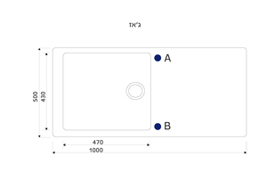 כיור מטבח גרניט דגם ג'אז Shony