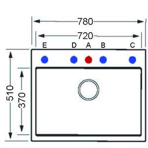 כיור מטבח גרניט דגם מונסטון Shony