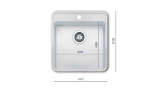 כיור מטבח דגם "אוהיו 44 צבעוני" מנירוסטה תוצרת REGINOX