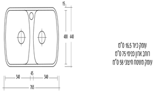 כיור מטבח דגם "פרינסס 80" מנירוסטה תוצרת REGINOX