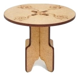 שולחן עגול מעוטר מק"ט 6406