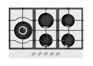 כיריים גז 5 להבות 75 ס"מ לבן MIDEA 75G50ME060-B