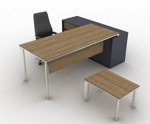 מערכת מנהל לוטוס - שולחן מנהל + שלוחה - חום +אפור כהה