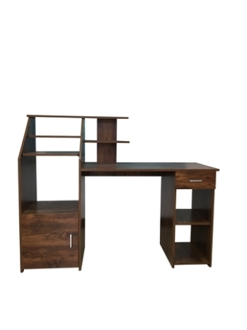 שולחן מחשב מהודר משולב בספריה