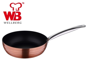 מחבת ברונזה טפלון עמוקה 28/7 ס"מ עשוי אלומיניום ידית נירוסטה מסדרת ESSENCE היוקרתית