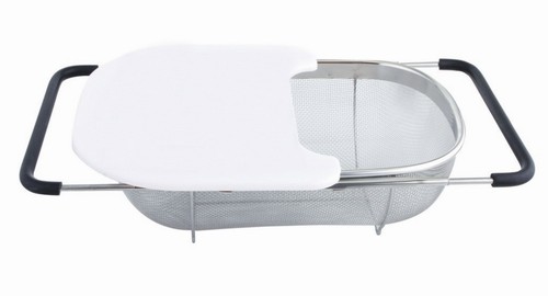 סל רשת/מסננת נירוסטה וקרש חיתוך 34/24/11 ס