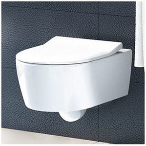 אסלה תלויה מעוצבת כולל מושב דק שקט villeroy-boch