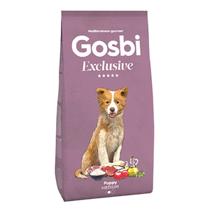 גוסבי אקסלוסיב מזון לגורי כלבים-עוף ודגים 12 ק"ג