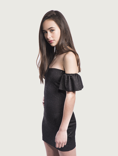 שמלת שרוולי פעמון