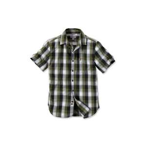 103010 חולצה ארוגה מכופתרת סלים פיט ש.קצר צבע זית  ®Carhartt 