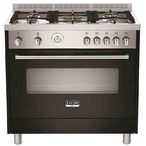 תנור משולב כיריים רוחב 90 ס''מ BERTAZZONI ברטזוני מסדרת BIG CHEF דגם TES95C61LBN