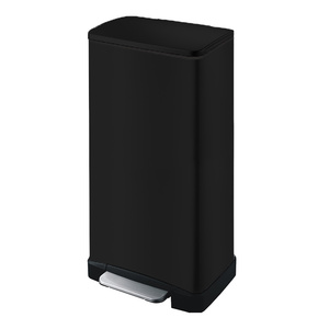 פח אשפה פדל 30 ליטר מלבני Lase - שחור מט