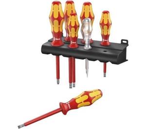 סט 7 מברגים 160i/7 סדרה Kraftform Plus 100 בודק מתח ומתקן תלייה WERA