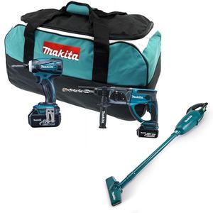 סט פטישון + אימפקט 18V DLX2090M + גוף שואב אבק נטען 18V