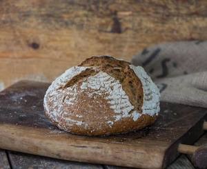 לחם שיפון גרמני ממחמצת שיפון וגרעיני שיפון בהשריה