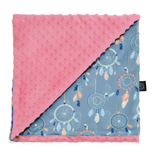 שמיכת עגלה תואמת כרית הנקה - צבע ורוד