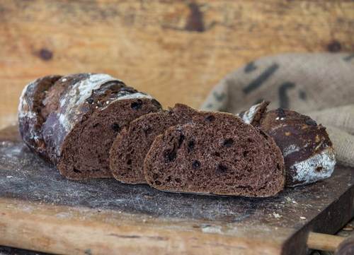 לחם שוקולד, לחם שאור ממחמצת טבעית עם קקאו ופצפוצי שוקולד