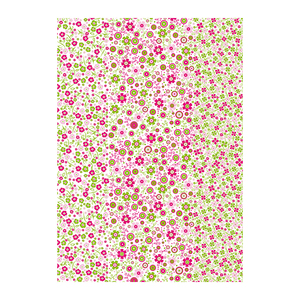 מארז 3 דפי דקופאצ' פרחים סגול ירוק #571