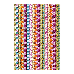 מארז 3 דפי דקופאצ' טקסטור צמידים צבעוני #630