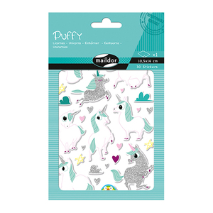 מדבקות נפוחות חד קרן