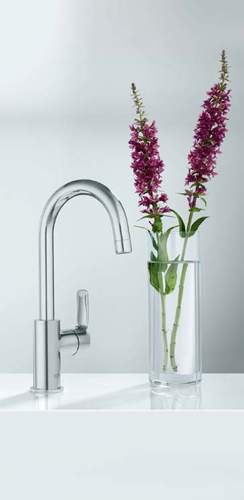 002 537 23 ברז ברבור גבוה לכיור רחצה + ונטיל