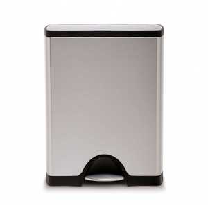 פח פדל מלבני 50 ליטר CW1816 - ניקל מוברש