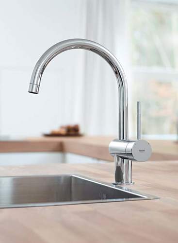 32918000 ברז פרח למטבח עם פיה נשלפת, מצב אחד גרואה