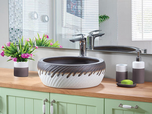 כיור רחצה מונח עגול צבעוני