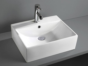 כיור רחצה מונח \ תלוי עם חור לברז