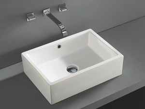 כיור רחצה מונח מלבני ג'ל