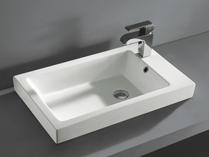 כיור רחצה חרס חצי שקוע "לילי"