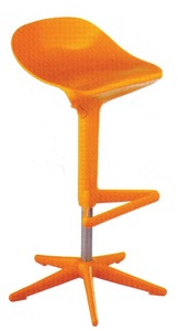 שיק כסא בר כתום פלסטיק שלד נירוסטה מיליון כסאות