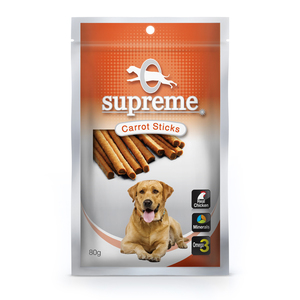 חטיף סופרים מקלות בטעם גזר 80 גרם \ Supreme Carrot Stick