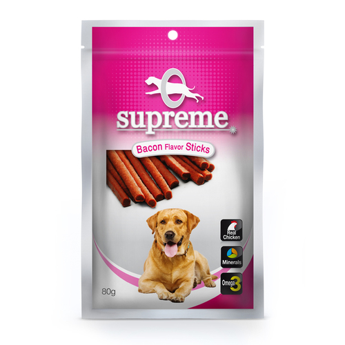 חטיף סופרים מקלות בטעם בייקון 80 גרם \ Supreme Bacon Stick