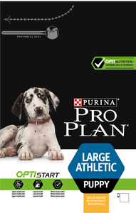 מזון יבש לגורי כלבים מגזע גדול ואתלטי 12 ק"ג (עוף) \ Pro Plan Optistart Large Athletic Puppy