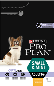מזון יבש לכלבים סניור +9 מגזע קטן 3 ק"ג (עוף) \ Pro Plan Small & Mini Senior 