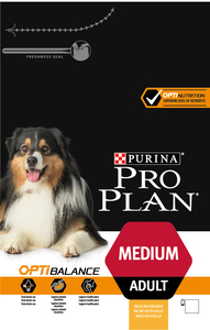 מזון יבש לכלבים בוגרים מגזע בינוני 3 ק"ג (עוף) \ Pro Plan Medium Adult