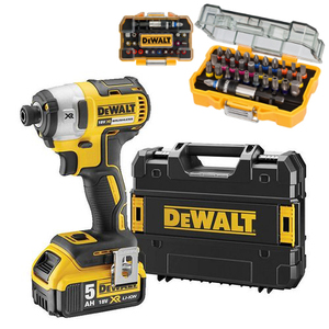 מברגת אימפקט ללא פחמים 18V DCF887P2 + סט ביטים  Dewalt