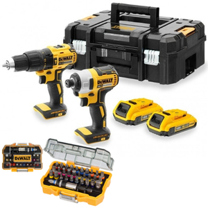 סט מברגות ללא פחמים אימפקט + מברגת פוטר + אביזרים מתנה 18V Dewalt