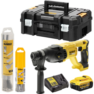 פטישון נטען ללא פחמים + סוללה 4Ah + אביזרים מתנה 18V Dewalt