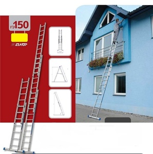 סולם אלומיניום 15X3 שלבים  גובה מקסימלי  9.77 מ